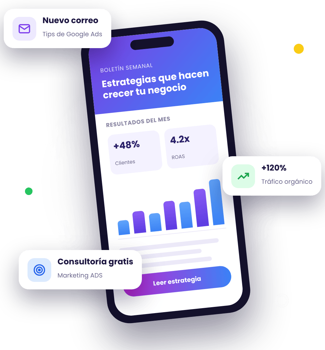 Boletín de estrategias de marketing digital de MarketingAds