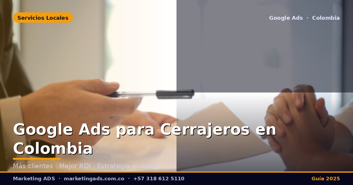 Google Ads para Cerrajeros en Colombia: Guía Definitiva 2025