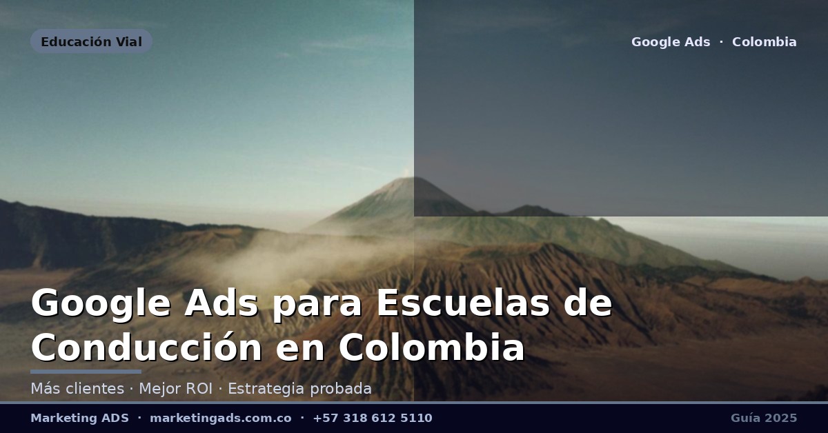 Google Ads para Escuelas de Conducción en Colombia: Guía Definitiva 2025