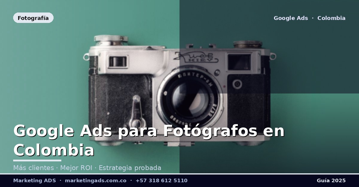 Google Ads para Fotógrafos y Videógrafos en Colombia: Guía Definitiva 2025