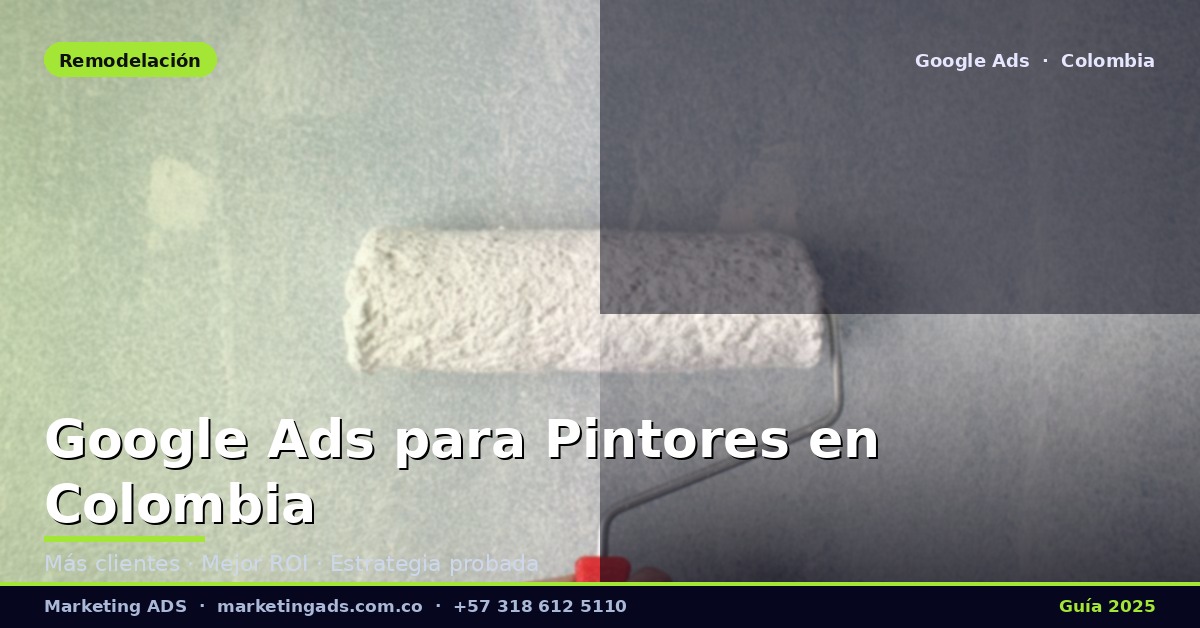 Google Ads para Pintores y Servicios de Pintura en Colombia: Guía Definitiva 2025